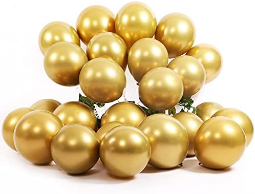 Gold Balloons Metallic Balloons 50 Pack 10 Inch Gold Latex Balloons for Birthday Engagement Wedding Baby Shower Festival Party Decorations