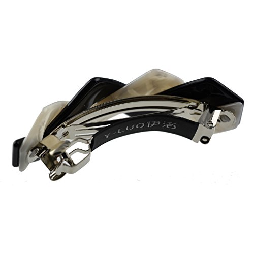 NC Black White Patchwork France Prendedor Automático de Cabelo Grampos de Cabelo Geométricos