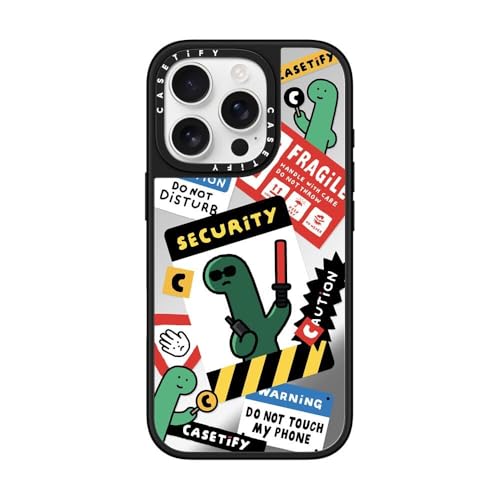 CASETiFY �~���[ MagSafe�Ή� iPhone 16 Pro �P�[�X [���ː� / 1.5m����̗����������N���A (MIL�K�i1�{����) / ���C�����X�[�d�����Magsafe�Ή�] - Do not disturb - �V���o�[ (�u���b�N