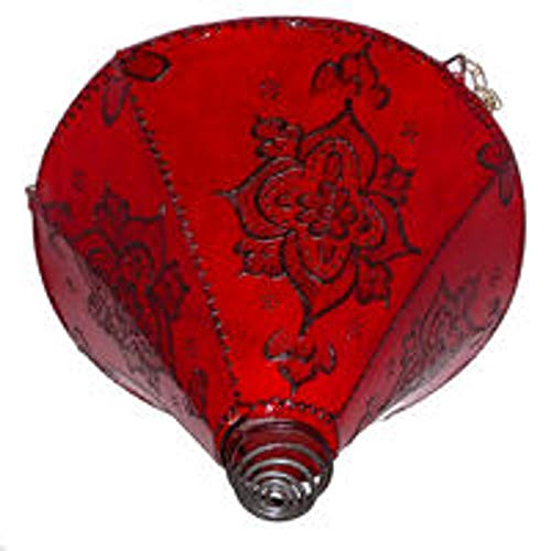 Marokko orientalische Decken Lampe Leuchte Henna Leder Ø 40 cm - 905309-0004 – Bild 8