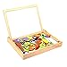 YSYDE Puzzle magnetici in Legno, Puzzle educativi per Bambini per Bambini, Personaggi dei Cartoni Animati Design Art Cavalletto per Giocattoli educativi per l'istruzione