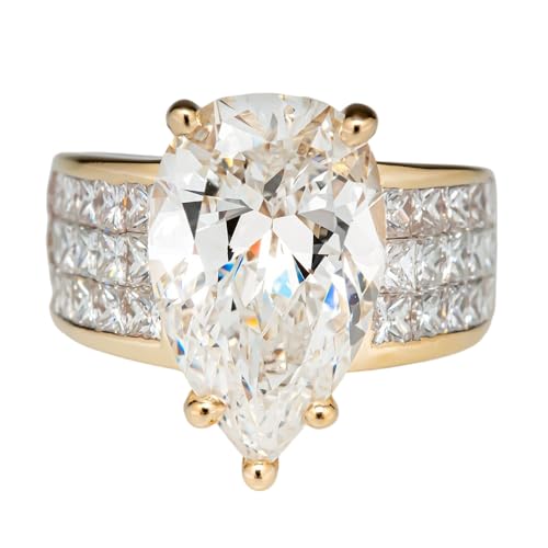 925 sterling silver moissanite water drop pear shaped zircon ring for women, minimalist micro set square diamond ring for women, wedding ring promise ring for women