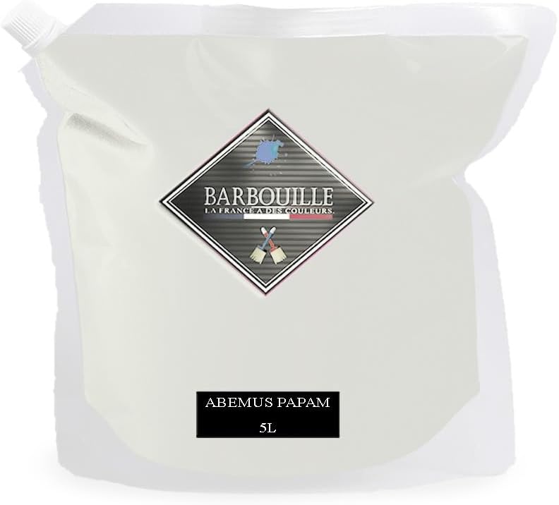 Abemus Papam Acrylic Paint - Velvet Effect - Wall Paint, Ceiling & Woodwork - Washable - Dries in 30 Minutes - VOC A+ - Made in France - 5L