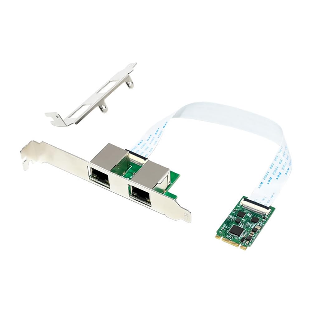 Scheda Adattatore Server Gigabit Ethernet M.2 B+M Dual Port Gigabit Server NIC 10/100/1000Mbps Scheda di Rete Ethernet NIC per PC