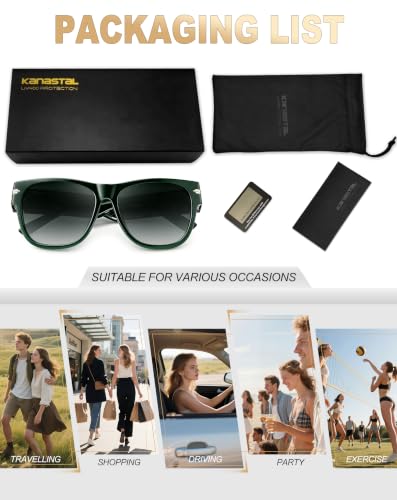 Image of KANASTAL Over Glasses Sunglasses Square Fit Over Polarized Sunglasses UV400