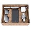 Casirena fathers day gifts faux leather valet tray organizer for men catch all tray for entryway table key wallet watch coin change phone dresser edc dump jewelry bedside nightstand desk top  urban country home decor