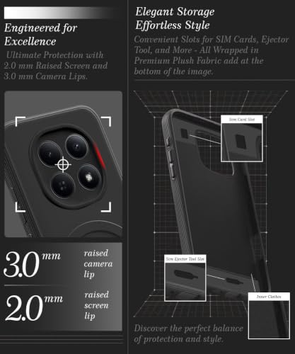 Image of WOW IMAGINE Back Case Cover for Mi Redmi Note 15 5G 2025 | Poco M8 5G | Soft Matte Silicone Case| Slim Fit & Shockproof | Camera Protection Bumper Cover (Black)