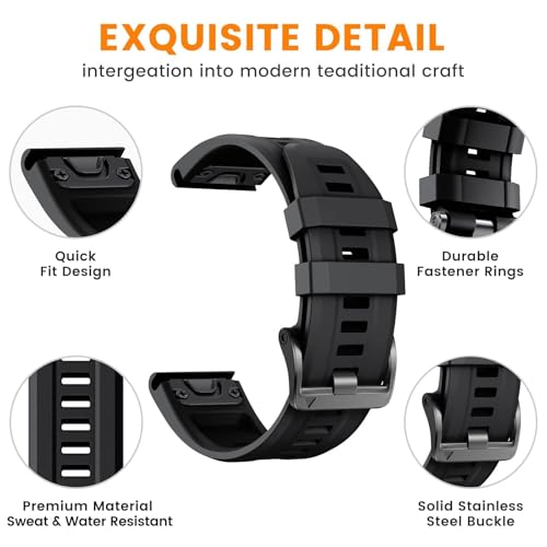 Bracelet de montre Quickfit Fenix 5 Plus étanche et résistant - 3