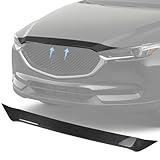 CX-5 Accessories Hood Bug Deflector Compatible with Mazda CX-5 2017 2018 2019 2020 2021 2022 2023 2024 2025 Low Profile Bug Hood Shield,Front Guard Protection,Carbon Fiber Look Front Bonnet Cover