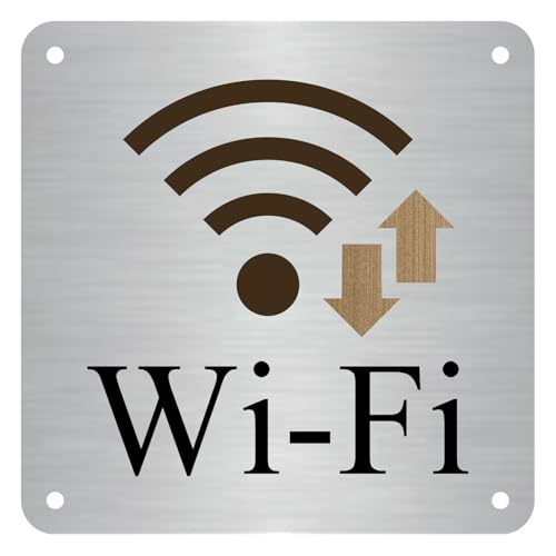 Image of Wi-Fi Sign, 8x8 Inch, Durable Steel, Dual Mount