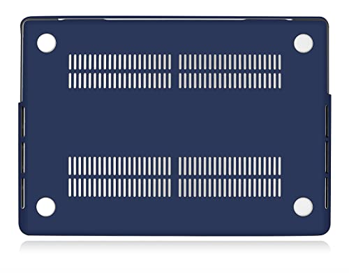 Ueswill Compatible With Macbook Pro 14 Inch Case 2021-2023 Model A2442/A2779 With M1 M2 Pro/Max Chip & Touch Id, Laptop Matte Hard Shell Protective Case Cover + Microfiber Cloth, Navy Blue #TOP3
