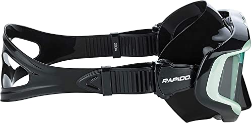 Rapido Boutique Collection Clareza Three Window Tempered Glass Lens Mask Fin Snorkel Set With Snorkeling Gear Carry Bag (Sea Green, Ml/Xl, 9-11 / Eu: 41-45) #TOP3