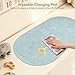 Baby Changing Pad, Wipeable Portable Changing Pad, Diaper Change Mat, Waterproof Vegan Leather Changing Pads for Home & Travel, Light Blue, 27.5 x 15.7 ''