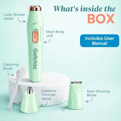 Image of 6-in-1 Women's Trimmer for Bikini, Face & Body Hair Removal - USB Rechargeable, Waterproof, 90 Min Runtime, Painless Facial & Body Hair Remover for Underarms, Upper Lip & Sensitive Areas for girls and woman (A1)