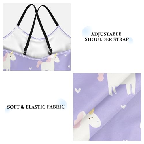 Bolaz Girls Swimsuits One-Piece Bathing Suits Multicolor Kids Sport Summer Beach Swimwear for 3-10 Years Old-Cute Unicorn3