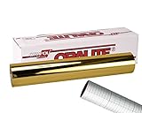 ORACAL 351 Gold Reflective Chrome Vinyl 12' x 6ft Roll for Cricut, Cameo and Silhouette Including 12' x 24' Transfer Paper Roll (12' x 6ft 2-Roll Pack w/Transfer Paper)