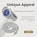Halukakah Diamonds Watch Iced Out for Boy Teens - Platinum Plated - 36mm Blue Dial - 8