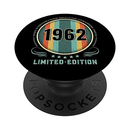Born In 1962 Popsockets para teléfono retro, divertido cumpleaños de 1962 PopSockets PopGrip Intercambiable