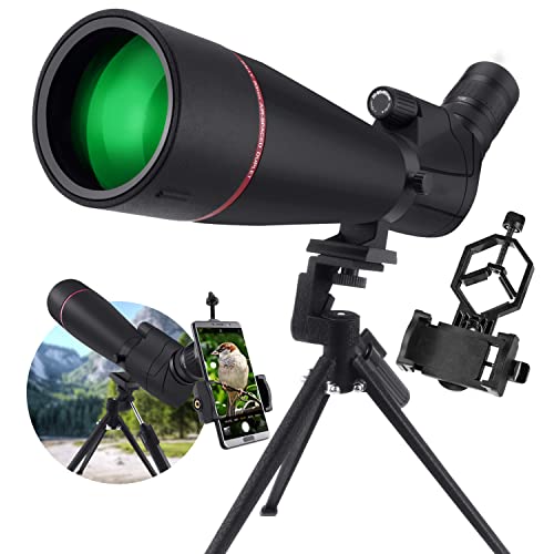 KEXWAXX Longue Vue Tir Sportif Puissante Terrestre 20-60X 80mm IPX7 Étanche Bak4 FMC Film Longue...