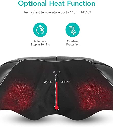 Massagegerät Elektrisch Nackenmassagegerät mit Wärmefunktion für Schulter Nacken Rücken Shiatsu Massagegeräte 3D-Rotation Massage mit ideale Geschenke für Frauen/Männer, Vatertagsgeschenk - Image 4