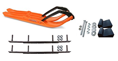 C&A Pro Orange XPT Snowmobile Skis w/ 10