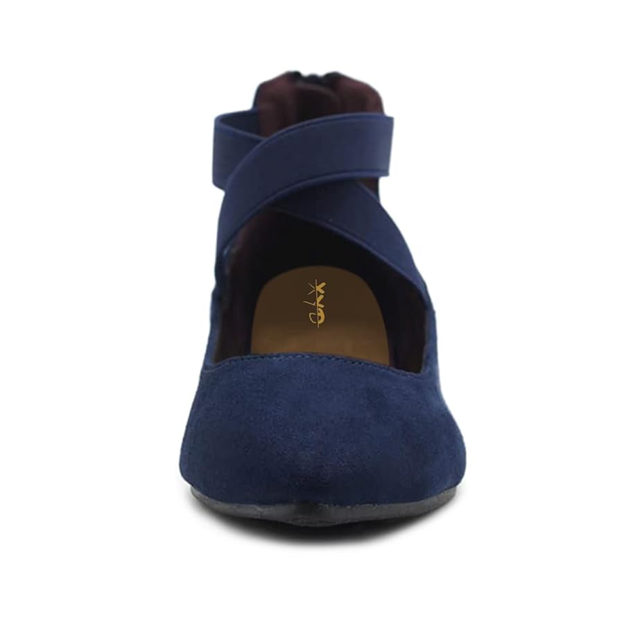 [OPEN YY] / ☆ 25SS CROSS BUCKLE BALLET FLATS / BLUE OPEN YY