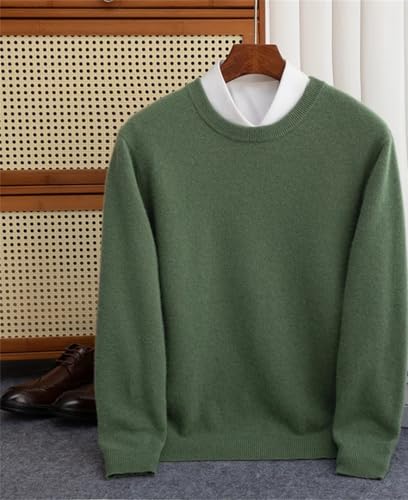 Men Round Neck Sweater Cable Knitting Casual Pullover Top3