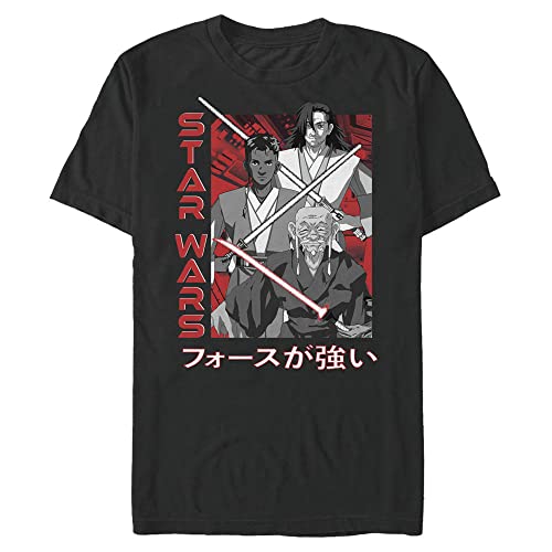 T-Shirt Homme Star Wars Armes D'anime en coton imprimé noir