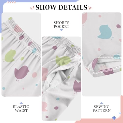 Silhouettes Bird Circles Boys Pants for Kids Jogger Pants with Pockets S-XL4