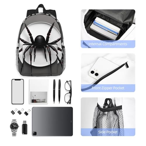 Mochila de araña negra para senderismo y escapadas de fin de semana 5
