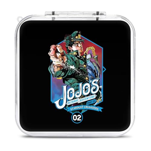 ジョジョの奇妙な冒険 Switch用ゲーム機用カセットケース Switchケース スイッチケース スイッチ保護カバー 収納バッグ Switch対応ハードケーススイッチ 防塵 防汚 防水 耐衝撃 12枚収納ジョイコン全面保護 着脱簡単