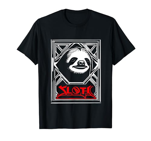 Faultier Band Logo Metal Sloth Merch Musik AI Cover lustig T-Shirt