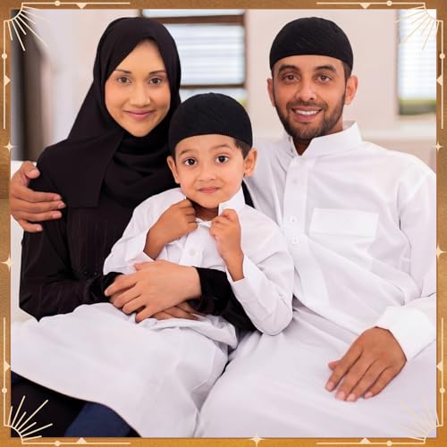 Image of Boyiee Kufi Hat for Men Muslim Knit Kufi Cap Crochet Beanie Skull Beanie African Hat for Men Women
