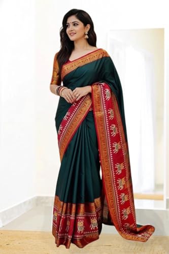 Image of SUPERLAXMI Self Design Kanjivaram Jacquard, Art Silk Saree