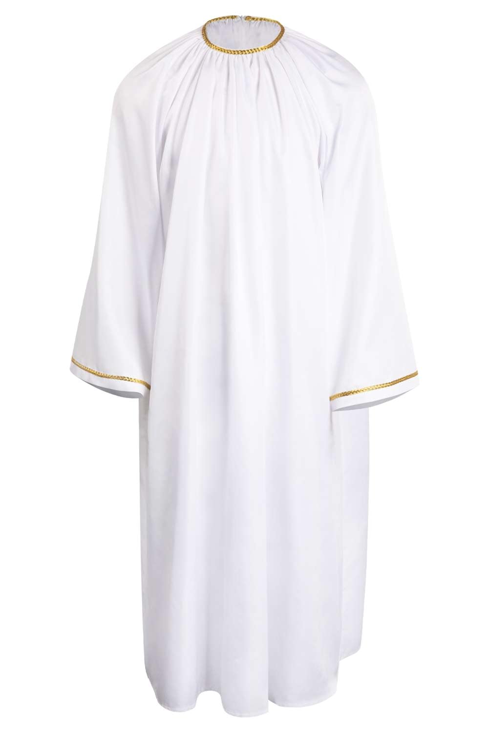 Men Cosplay Costume Angel Robe Dress White Cape Cloak Halloween Outfits for Adults