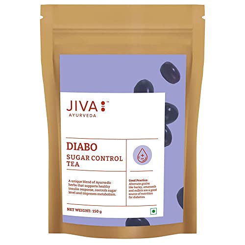 Image of Jiva Diabeties Combo | Diabo Tea 150gm, Diatrin 120 Tablet & Karela Jamun Juice 1L | 100% Pure & Natural | Helps to Support Healthy Insulin (Combo Pack of 3)