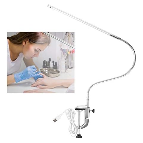 LED Desk Lamp with Clamp, USB Adjustable LED Desk Lamp Clip 360 Degree Rotation Soft Pipe Table Lamps for Manicure Reading Tattoo Light Study Bedroom Workbench,Christmas Gift Cover