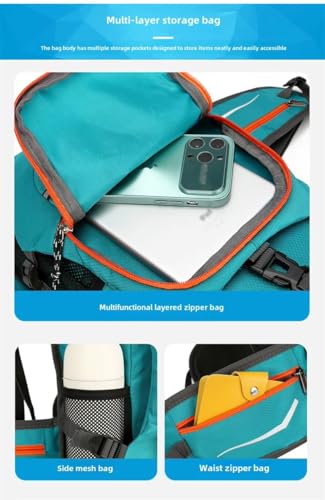 Mochila de senderismo impermeable ligera 20L naranja miniatura 4