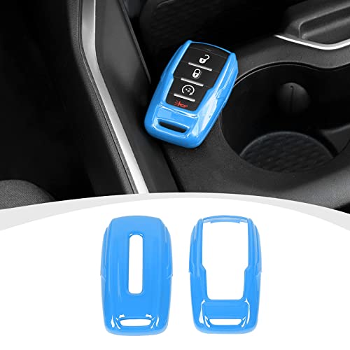 Image of RAZPOY for RAM Key Fob Cover, ABS Key Case Cover Holder Protector Compatible with for 2018-2023 Dodge RAM 1500 2500 3500, Light Blue
