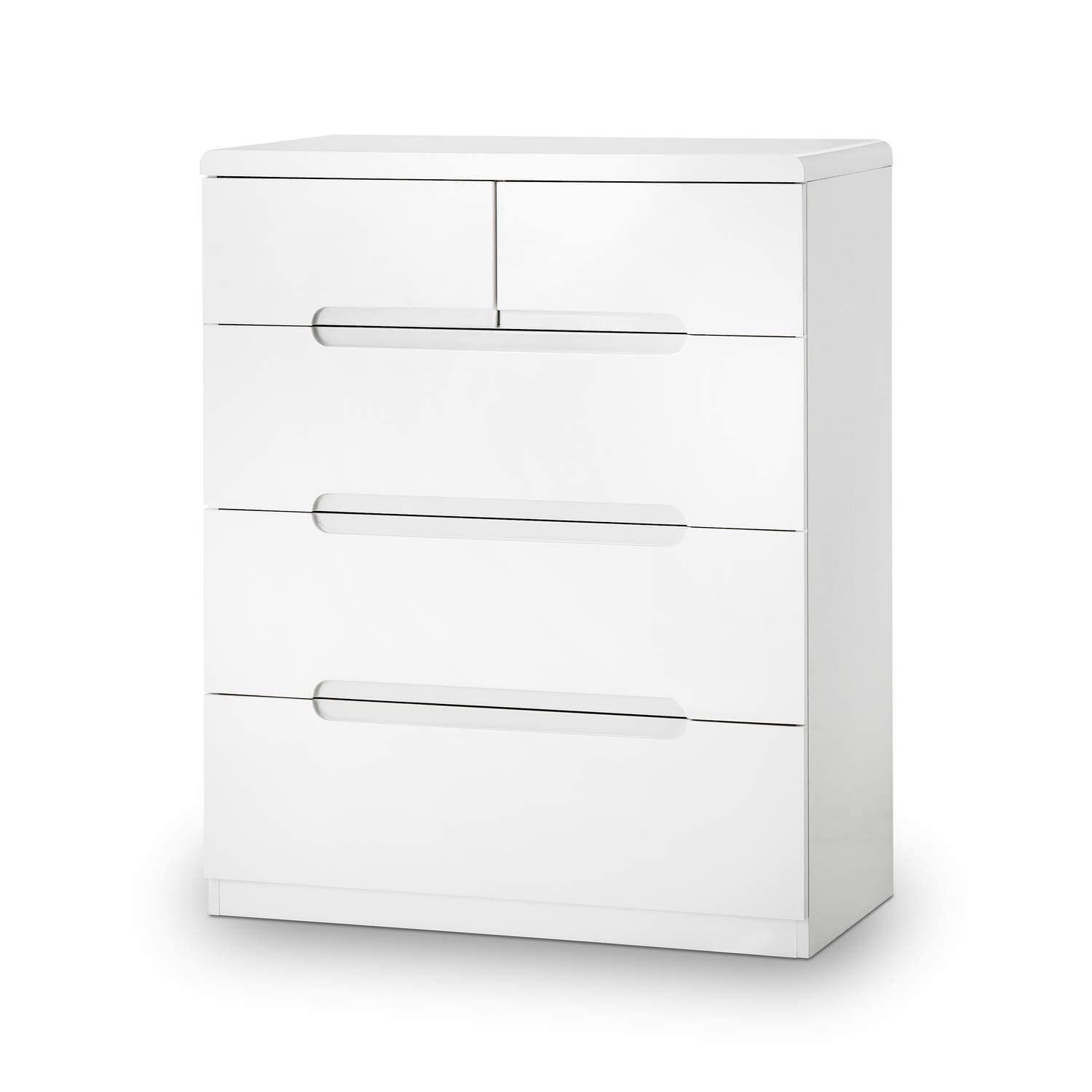 Julian Bowen Manhattan White High Gloss 32 Drawer Chest of Drawers