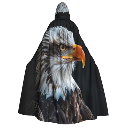 Cape à capuche avec imprimé aigle pour incarner un héros de cosplay