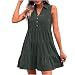 Sommerkleid Damen, Kleider Damen Sommer, Kleid Damen Elegant, Sommer Solide Rüschen Blusenkleid Patchwork Kleid Casual Solid Button Dress Freizeitkleid Strandkleid
