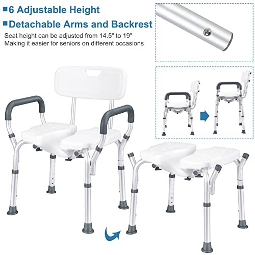 NArra Sgabello da doccia con Ritaglio per