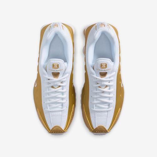 Nike Shox R4 Big Kids' Shoes (Metallic Gold/White/Metallic Gold)4