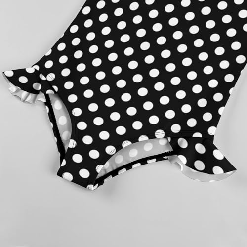 Image of Girls One Piece Swimsuit Polka Dots Ruffles Swimwear Bathing Suits 3-12 Years
