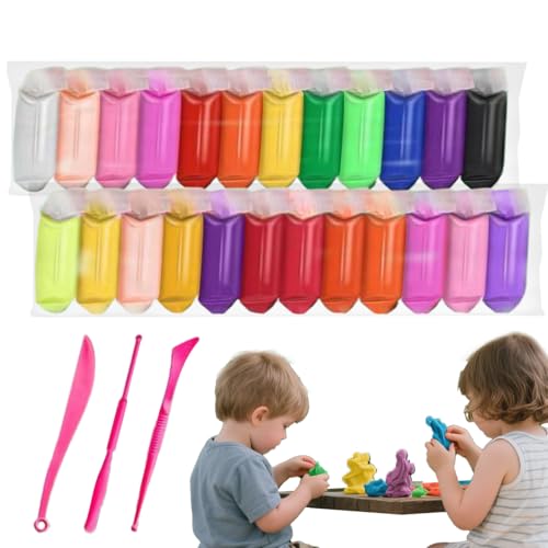 Arcilla Que Se Seca Al Aire Para Niños,Plastilina Ultra Ligera Para Manualidades Infantiles - Masa Modelar Segura Colorida Y No Pegajosa Para Manualidades En Colegio Niñas Niños Y Adultos