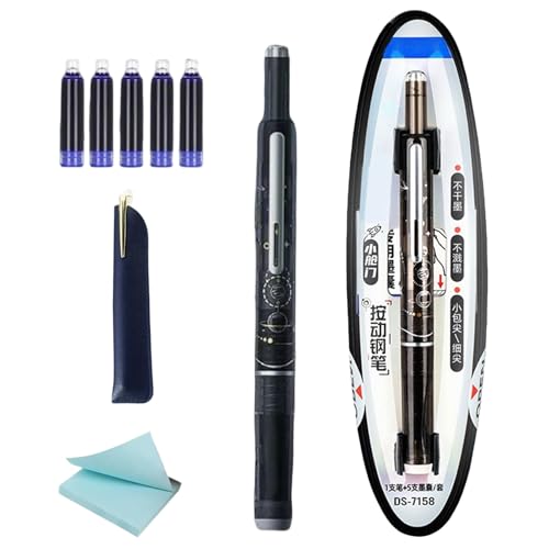 Stylo plume écriture sans tache à pointe fine et glissière anti-dérapante ergonomique