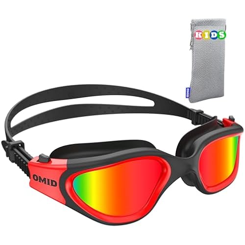 OMID Kids Swim Goggles, P2mini Polarized Swimming Goggles Comfortable for Age 6-14