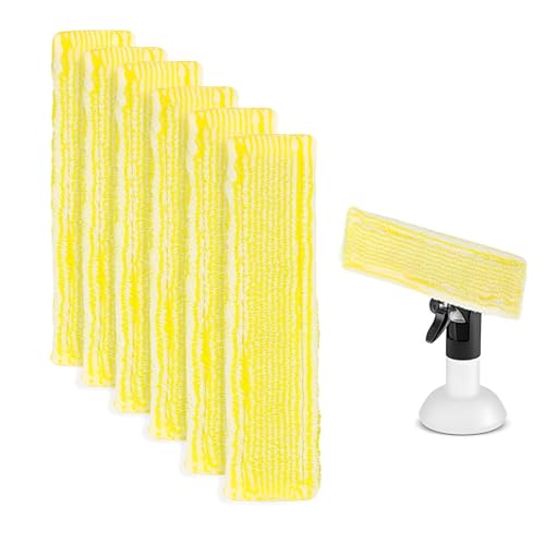 Ersatzteil füR KäRche Fensterreiniger,6 Stück Mikrofaser Wischbezug Fenstersauger,Mikrofaser-Wischbezug Fensterstaubsauger,Mikrofaser, Hohe Reinigungsleistung, Hohe SaugfäHigkeit, füR Wv2 Wv5 Wv6