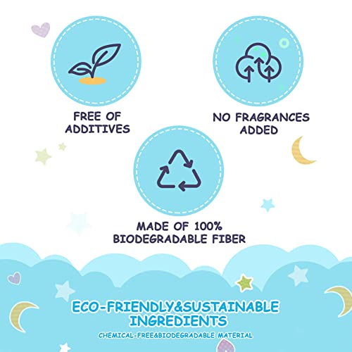 Image of Orighty Baby Dry Wipes - Super Soft & Gentle Baby Washcloths, Use Wet or Dry, 100% Unscented Tissue for Babies Sensitive Skin, Ideal for Diaper Changes, Feeding, Nursing, Runny Nose & Drool, 600 Count